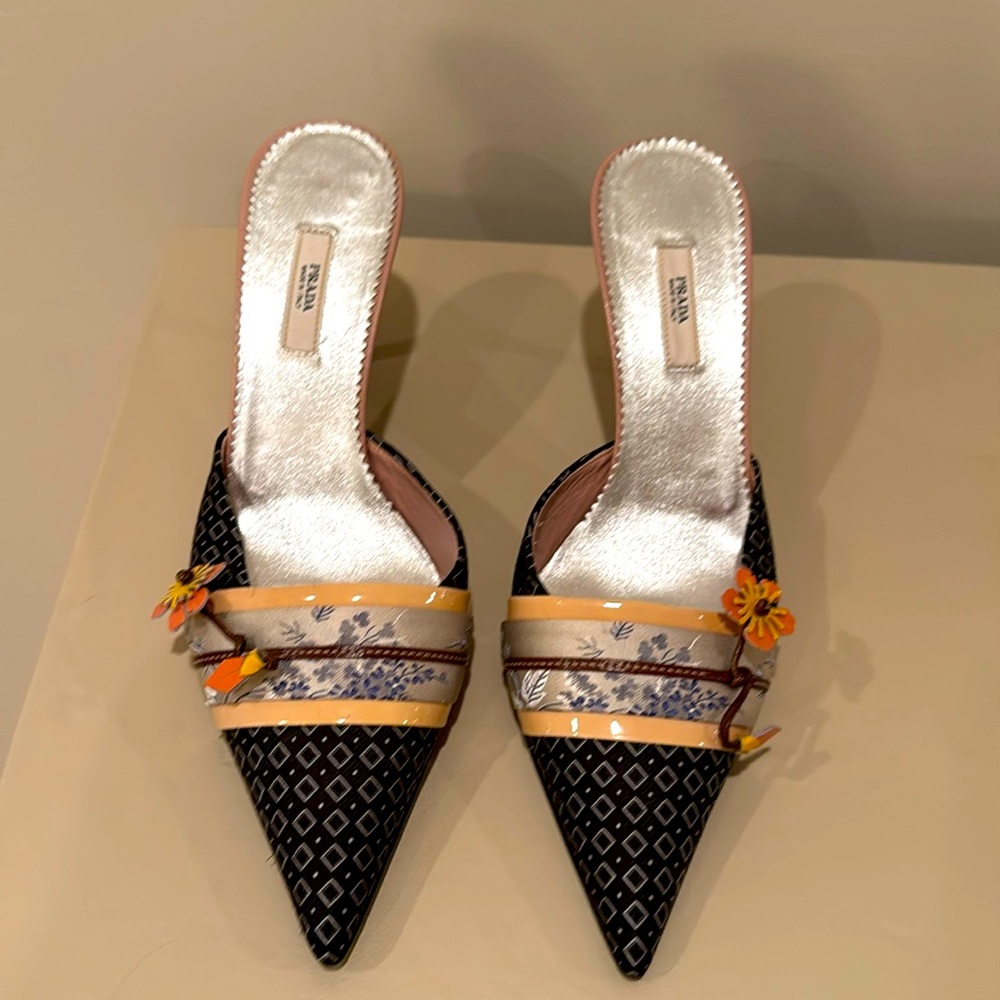Immaculate  Prada evening shoes. 2inch stiletto heel.